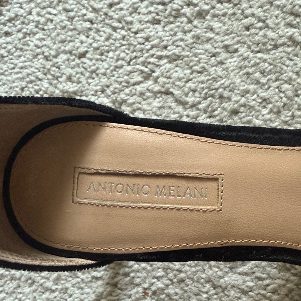 ANTONIO MELANI Black Ankle Strap Heels - Picture 3 of 3